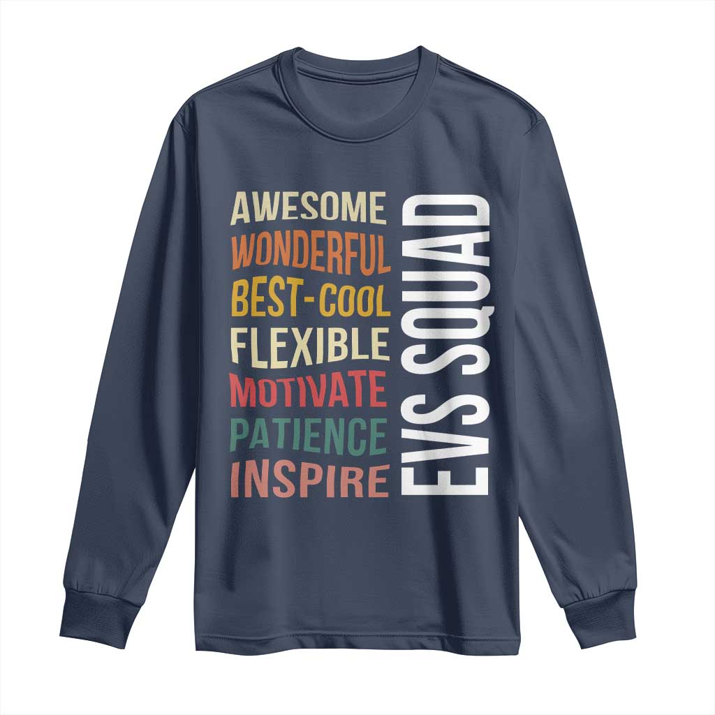 Awesome EVS Squad Appreciation Long Sleeve Shirt Environmental Services Team Hospital Housekeeping Crew