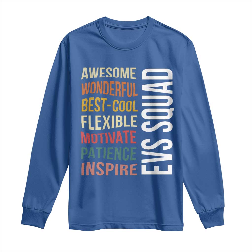 Awesome EVS Squad Appreciation Long Sleeve Shirt Environmental Services Team Hospital Housekeeping Crew