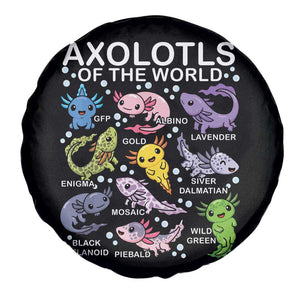 Kawaii Axolotl Spare Tire Cover Axolotls of the World Animals Aquarium Species TS02 Print Your Wear