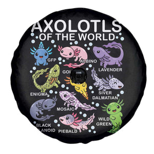 Kawaii Axolotl Spare Tire Cover Axolotls of the World Animals Aquarium Species TS02 Print Your Wear