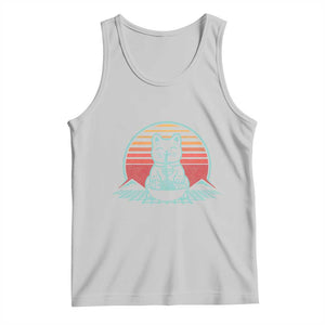 Retro Kawaii Cat Ramen Tank Top Anime Otaku Japanese Noodles Lover Aesthetic TS02 Ash Print Your Wear