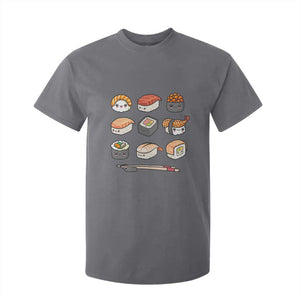 Kawaii Sushi Set T Shirt For Kid Japanese Food Lover Anime Otaku Manga TS02 Charcoal Print Your Wear