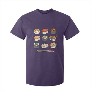 Kawaii Sushi Set T Shirt For Kid Japanese Food Lover Anime Otaku Manga TS02 Purple Print Your Wear