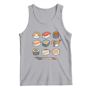 Kawaii Sushi Set Tank Top Japanese Food Lover Anime Otaku Manga TS02 Athletic Heather Print Your Wear