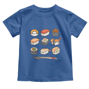 Kawaii Sushi Set Toddler T Shirt Japanese Food Lover Anime Otaku Manga TS02 Royal Blue Print Your Wear