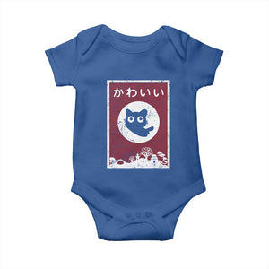 Japanese Kawaii Cat Baby Onesie Anime Otaku Manga Japan Lover TS02 Royal Blue Print Your Wear