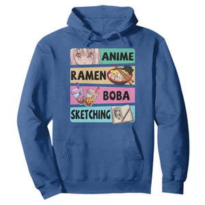 Anime Ramen Boba Sketching Hoodie Kawaii Otaku Manga Lover Japanese Pop Culture TS02 Royal Blue Print Your Wear