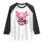 Kawaii Axolotl Eating Ramen Raglan Shirt Japanese Noodles Lover Anime Otaku Manga TS02 White Black Print Your Wear