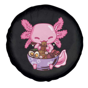 Kawaii Axolotl Eating Ramen Spare Tire Cover Japanese Noodles Lover Anime Otaku Manga TS02 Print Your Wear