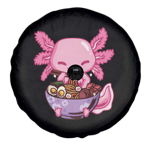 Kawaii Axolotl Eating Ramen Spare Tire Cover Japanese Noodles Lover Anime Otaku Manga TS02 Print Your Wear