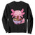 Kawaii Axolotl Eating Ramen Sweatshirt Japanese Noodles Lover Anime Otaku Manga TS02 Black Print Your Wear