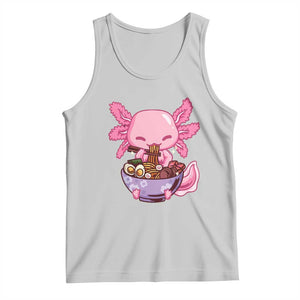 Kawaii Axolotl Eating Ramen Tank Top Japanese Noodles Lover Anime Otaku Manga TS02 Ash Print Your Wear