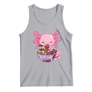 Kawaii Axolotl Eating Ramen Tank Top Japanese Noodles Lover Anime Otaku Manga TS02 Athletic Heather Print Your Wear