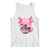 Kawaii Axolotl Eating Ramen Tank Top Japanese Noodles Lover Anime Otaku Manga TS02 White Print Your Wear