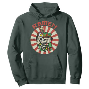 Kawaii Japan Ramen Hoodie Cute Skater Japanese Noodles Anime Skateboard Lover TS02 Dark Forest Green Print Your Wear