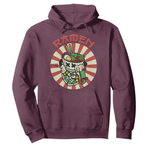 Kawaii Japan Ramen Hoodie Cute Skater Japanese Noodles Anime Skateboard Lover TS02 Maroon Print Your Wear