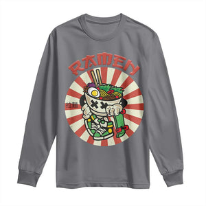 Kawaii Japan Ramen Long Sleeve Shirt Cute Skater Japanese Noodles Anime Skateboard Lover TS02 Charcoal Print Your Wear