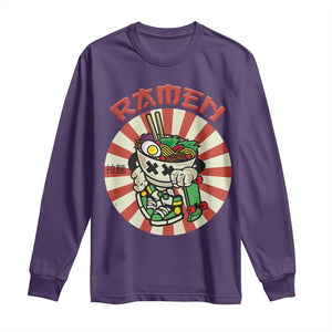 Kawaii Japan Ramen Long Sleeve Shirt Cute Skater Japanese Noodles Anime Skateboard Lover TS02 Purple Print Your Wear