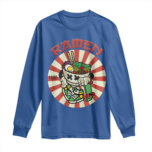 Kawaii Japan Ramen Long Sleeve Shirt Cute Skater Japanese Noodles Anime Skateboard Lover TS02 Royal Blue Print Your Wear