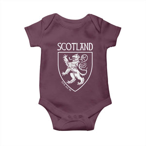 Scotland Lion Rampant Scottish Heritage Pride Graphic Baby Onesie TS02 Maroon Print Your Wear