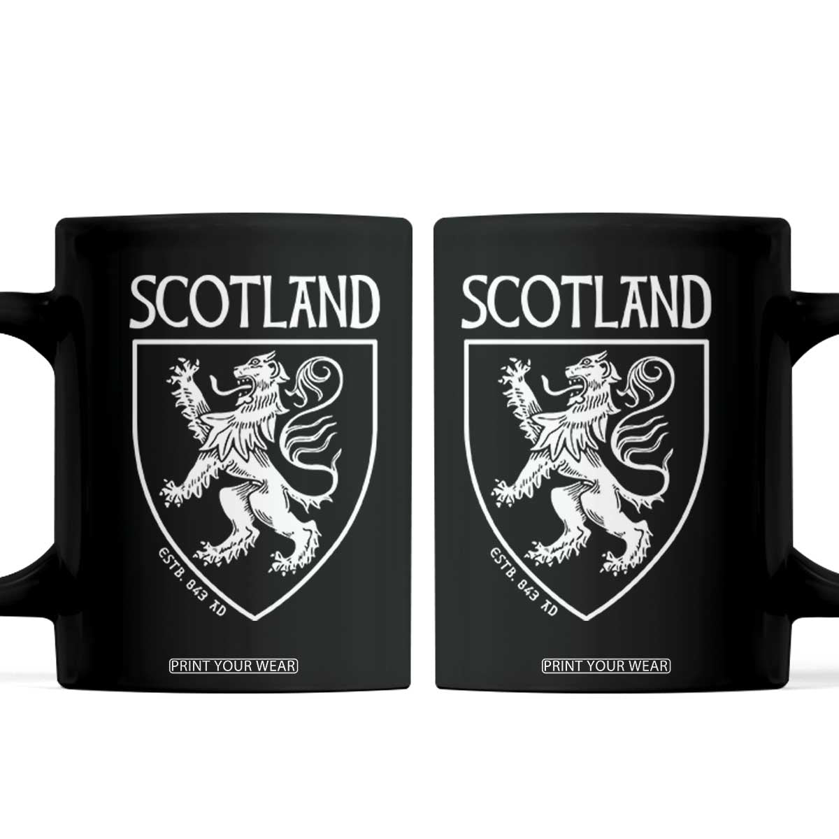 Scotland Lion Rampant Scottish Heritage Pride Graphic Coffee Mug TS02 Black Print Your Wear