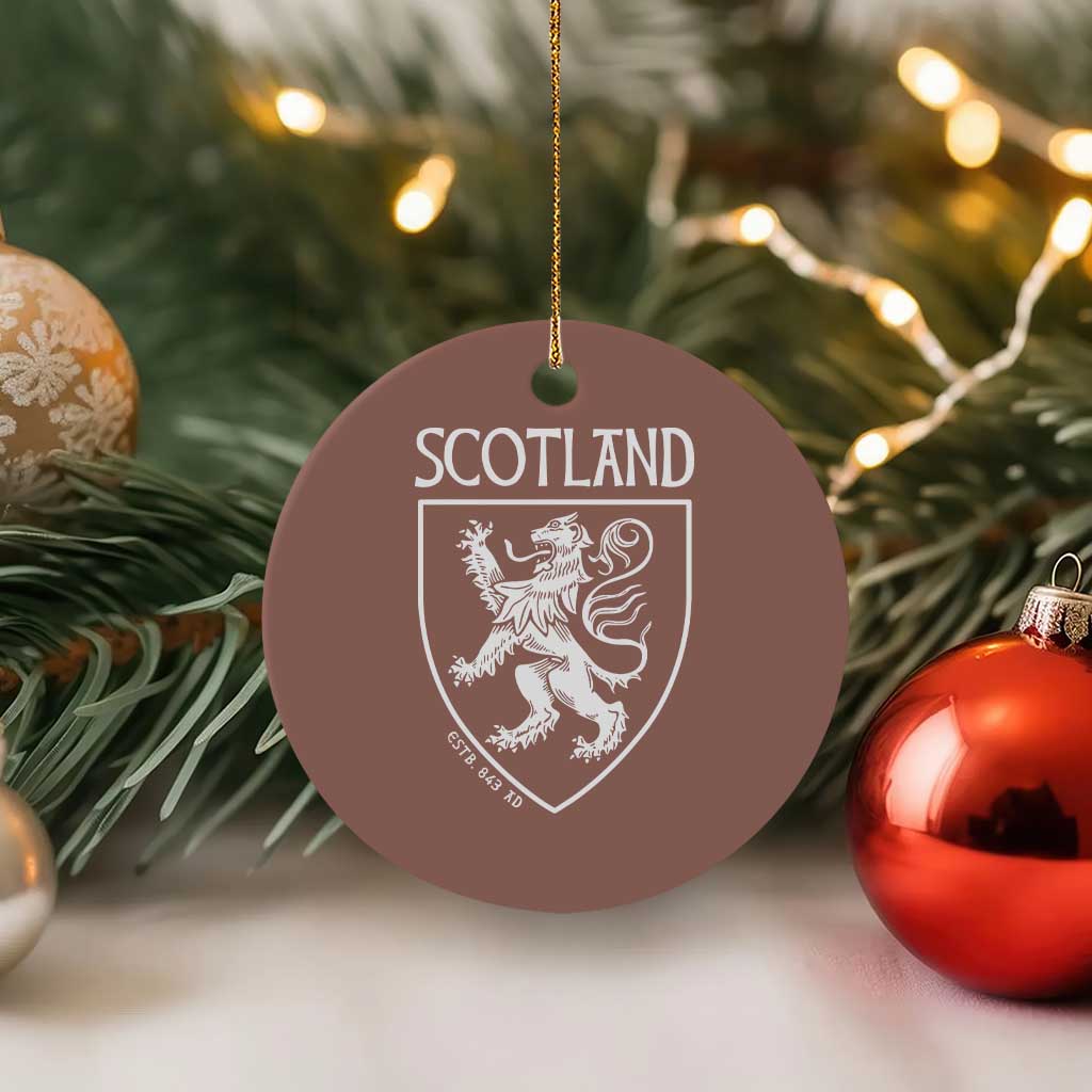 Scotland Lion Rampant Scottish Heritage Pride Graphic Ceramic Ornament TS02 1pc Mocha Print Your Wear