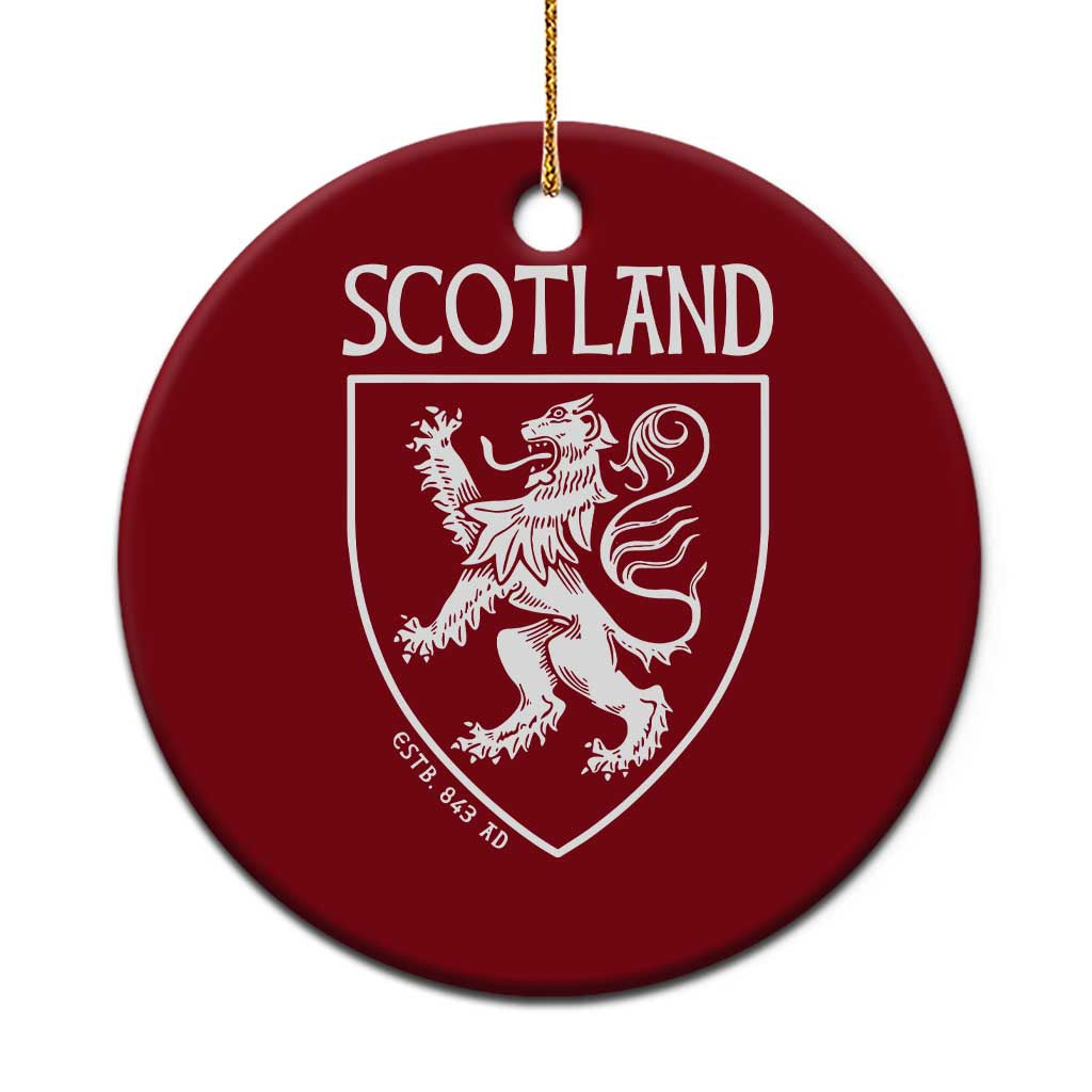 Scotland Lion Rampant Scottish Heritage Pride Graphic Ceramic Ornament TS02 1pc Red Print Your Wear