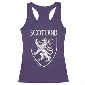 Scotland Lion Rampant Scottish Heritage Pride Graphic Racerback Tank Top TS02 Purple Print Your Wear