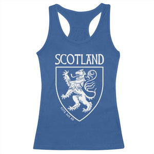 Scotland Lion Rampant Scottish Heritage Pride Graphic Racerback Tank Top TS02 Royal Blue Print Your Wear