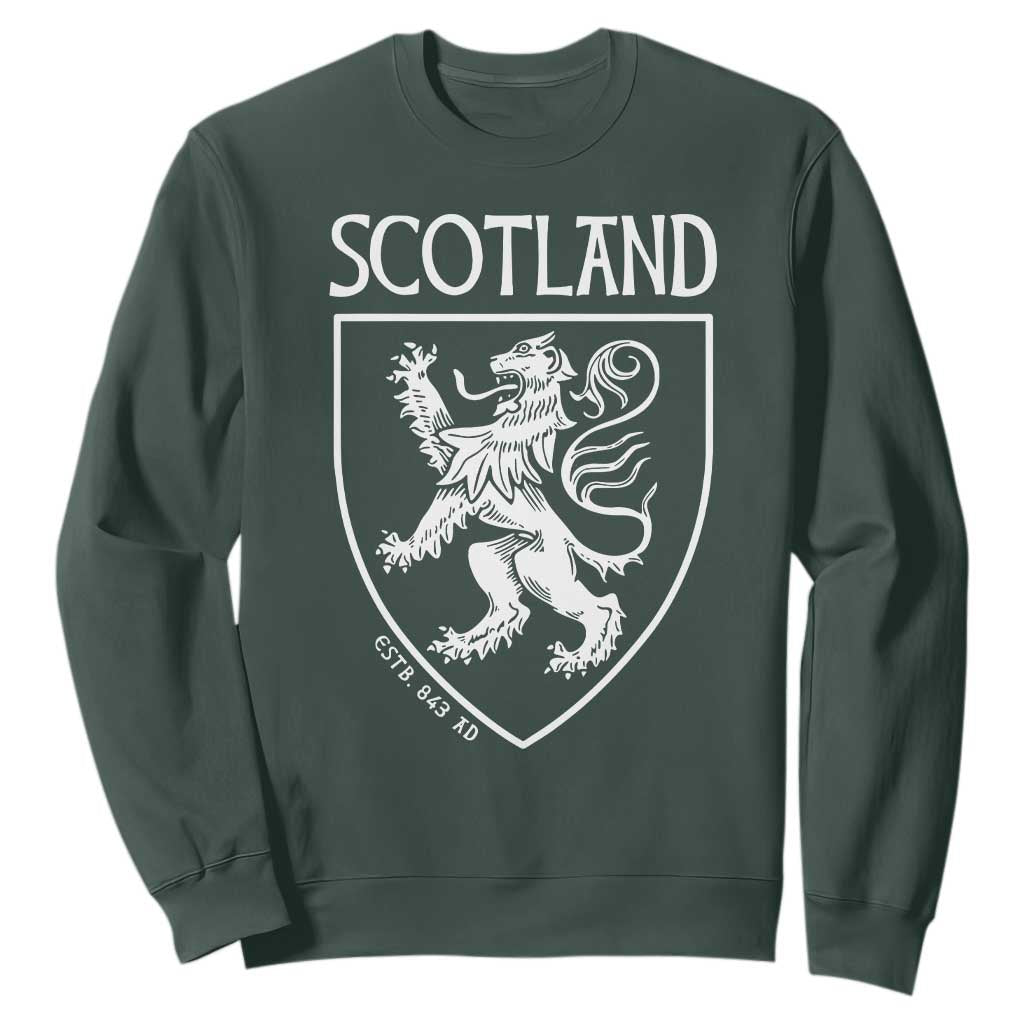 Scotland Lion Rampant Scottish Heritage Pride Graphic Sweatshirt TS02 Dark Forest Green Print Your Wear