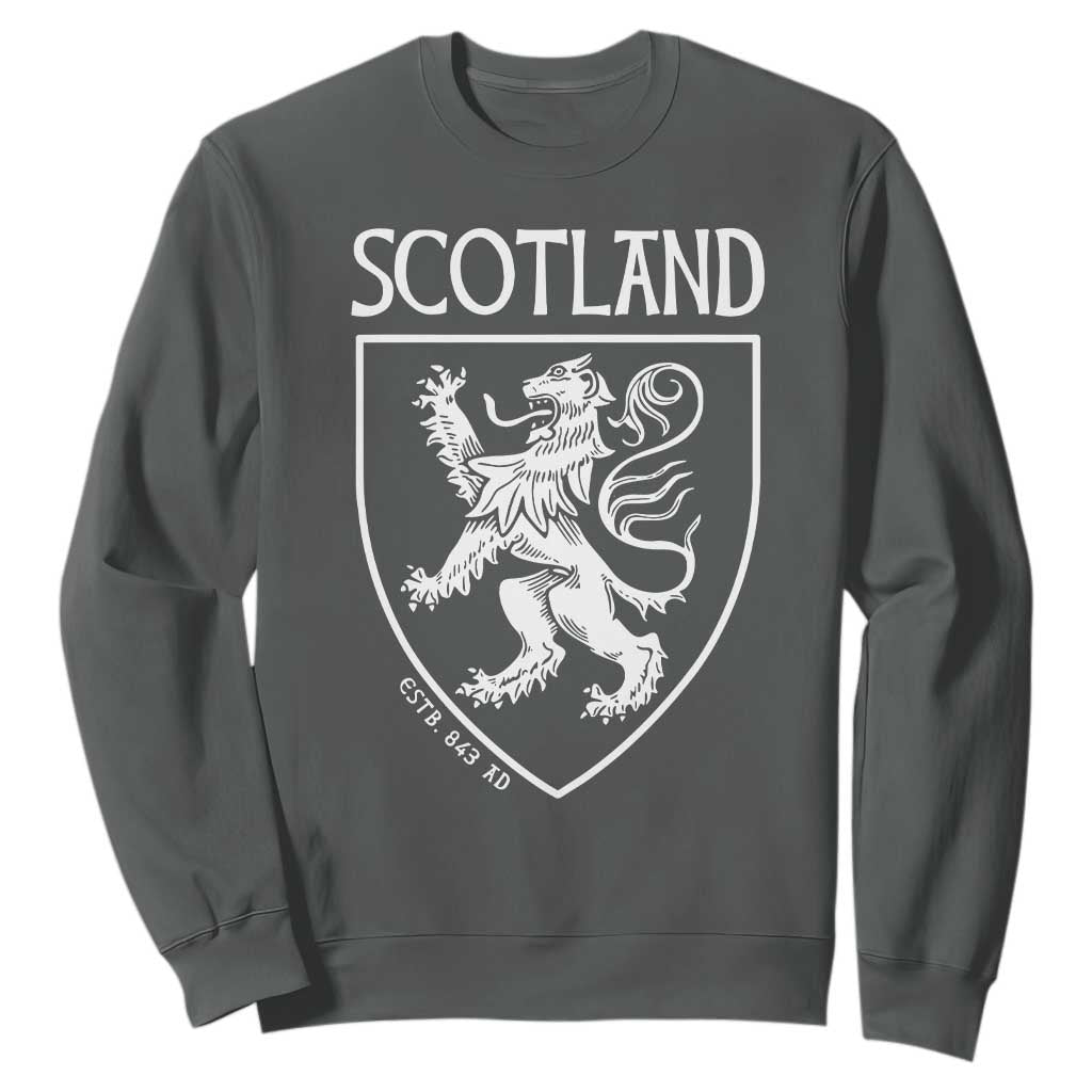 Scotland Lion Rampant Scottish Heritage Pride Graphic Sweatshirt TS02 Dark Heather Print Your Wear