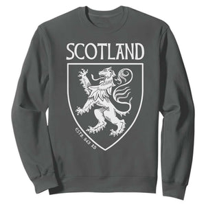 Scotland Lion Rampant Scottish Heritage Pride Graphic Sweatshirt TS02 Dark Heather Print Your Wear