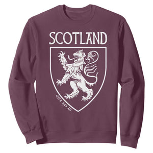 Scotland Lion Rampant Scottish Heritage Pride Graphic Sweatshirt TS02 Maroon Print Your Wear