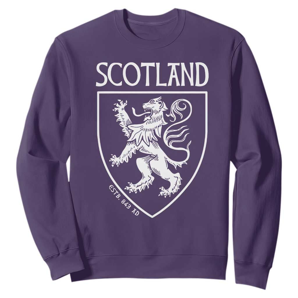 Scotland Lion Rampant Scottish Heritage Pride Graphic Sweatshirt TS02 Purple Print Your Wear