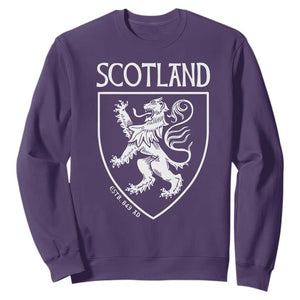 Scotland Lion Rampant Scottish Heritage Pride Graphic Sweatshirt TS02 Purple Print Your Wear