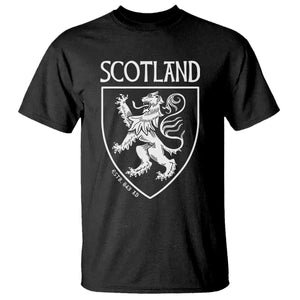 Scotland Lion Rampant Scottish Heritage Pride Graphic T Shirt TS02 Black Print Your Wear