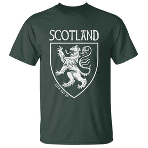 Scotland Lion Rampant Scottish Heritage Pride Graphic T Shirt TS02 Dark Forest Green Print Your Wear