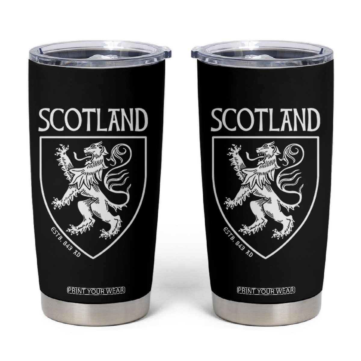 Scotland Lion Rampant Scottish Heritage Pride Graphic Tumbler Cup TS02 Black Print Your Wear