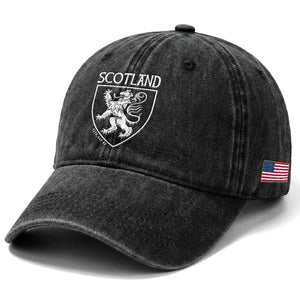 Scotland Lion Rampant Scottish Heritage Pride Graphic Washed Cotton Baseball Cap TS02 Print Your Wear