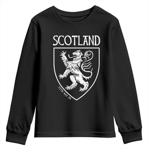 Scotland Lion Rampant Scottish Heritage Pride Graphic Youth Sweatshirt TS02 Black Print Your Wear