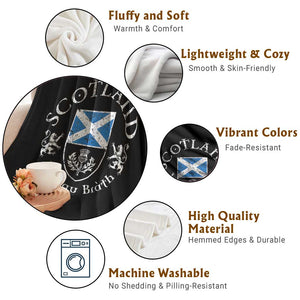 Scotland Alba gu Brath Scottish Thistle Emblem Throw Blanket Distressed Vintage Scottish Heritage Pride TS02 Print Your Wear