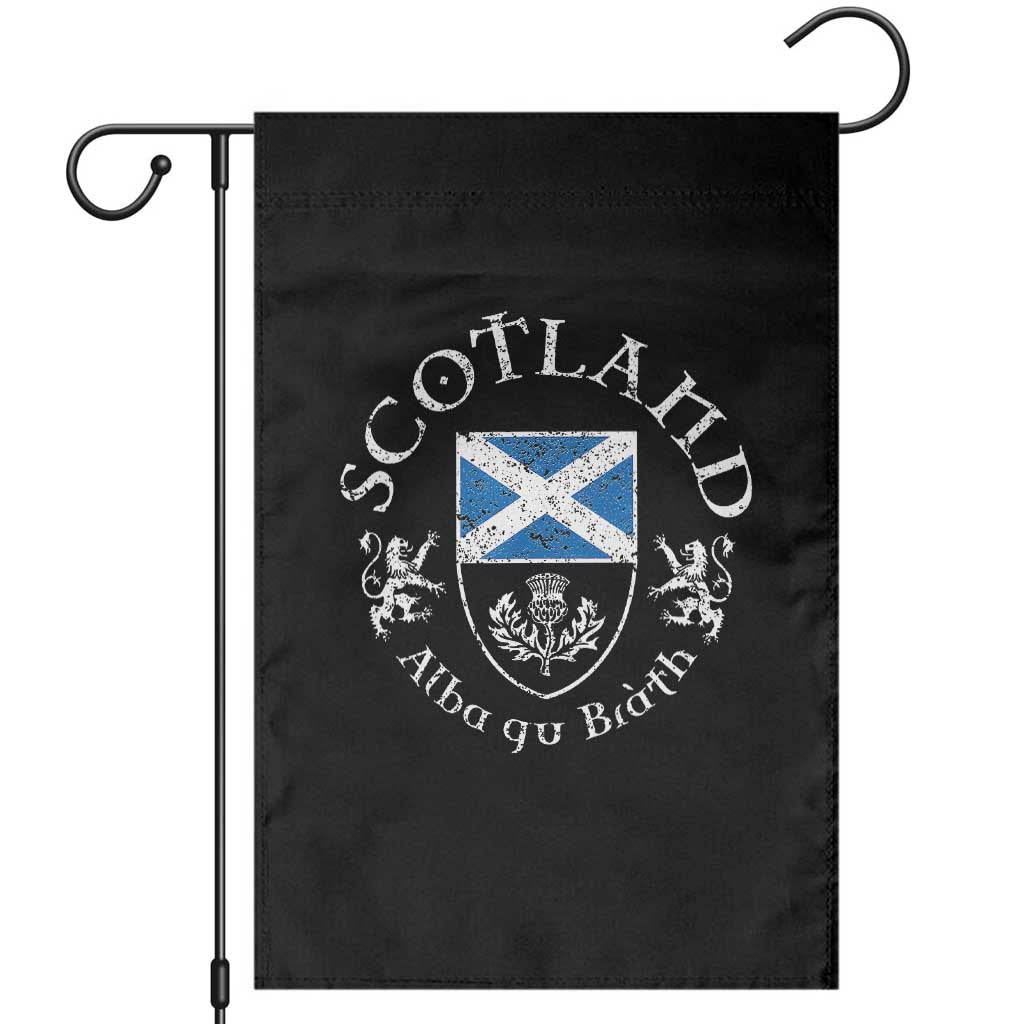 Scotland Alba gu Brath Scottish Thistle Emblem Garden Flag Distressed Vintage Scottish Heritage Pride TS02 Black Print Your Wear