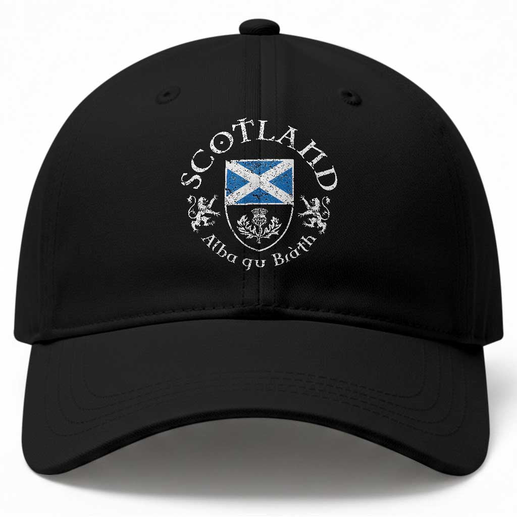Scotland Alba gu Brath Scottish Thistle Emblem Baseball Cap Distressed Vintage Scottish Heritage Pride TS02 Print Your Wear