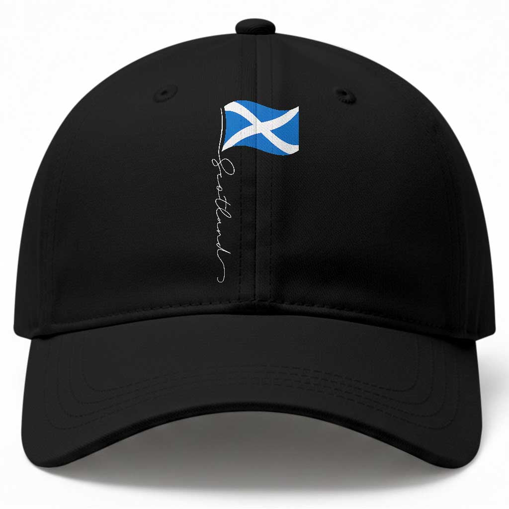 Scotland Saltire Waving Flag Baseball Cap Minimalist Scottish Heritage Pride TS02 Print Your Wear