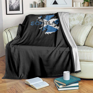 Scotland Map Saltire Flag Scottish Heritage Throw Blanket Vintage Country Pride TS02 Print Your Wear