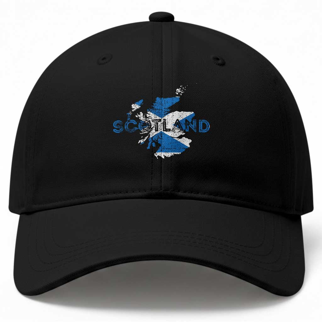 Scotland Map Saltire Flag Scottish Heritage Baseball Cap Vintage Country Pride TS02 Print Your Wear