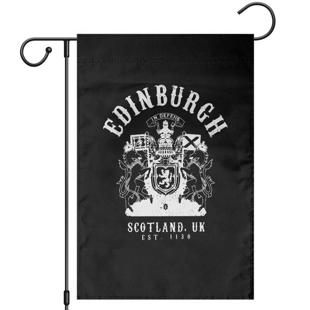 Edinburgh Scotland UK Est 1130 Garden Flag Royal Coat of Arms In Defens Historic Crest Graphic TS02 Black Print Your Wear