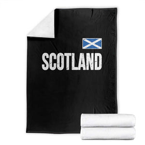 Scotland Saltire Flag Minimalist Athletic College Style Throw Blanket TS02 Black Print Your Wear