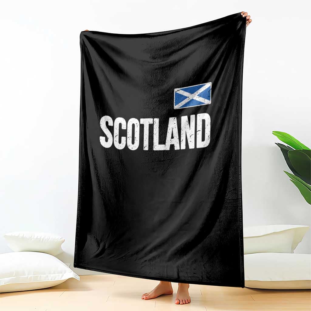 Scotland Saltire Flag Minimalist Athletic College Style Throw Blanket TS02 Print Your Wear
