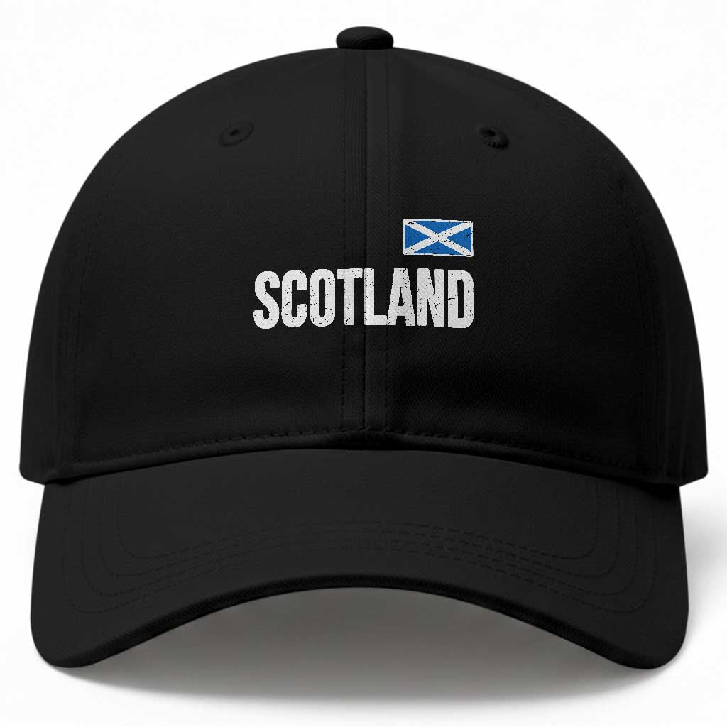 Scotland Saltire Flag Minimalist Athletic College Style Baseball Cap TS02 Print Your Wear